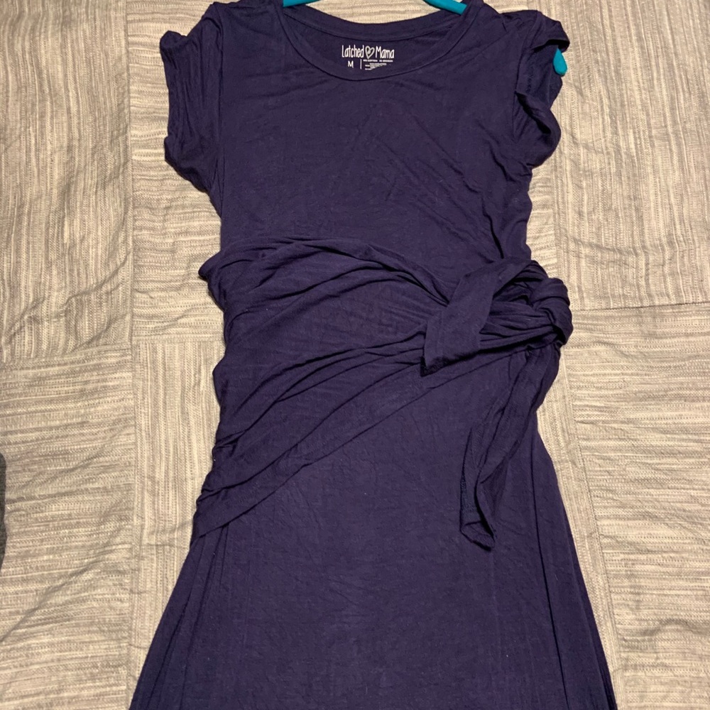 Latched Mama Purple Midi Dress